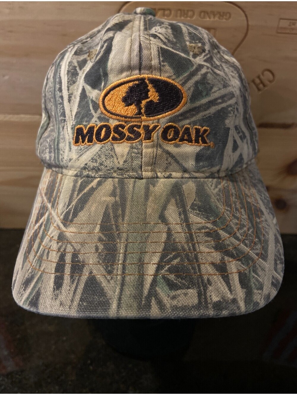 Mossy Oak Straw Camo Hat Ball Cap Dad Team Hold Em Hook Youtube Merch Fish Rare!